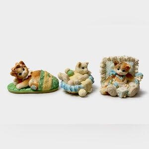 VTG ~ Enesco Calico Kittens Set of 3 ~ Retired Collection ~